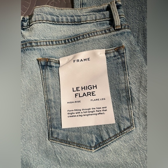 New Frame Le High Flare 32 Crystal Beach Tear Wash - Picture 10 of 12